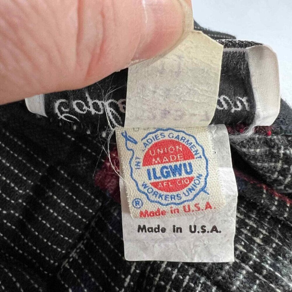 Vintage Copley Square LTD. Womens Button MDN 10 VTG 14 Tartan Plaid Wool Skirt - Picture 6 of 10